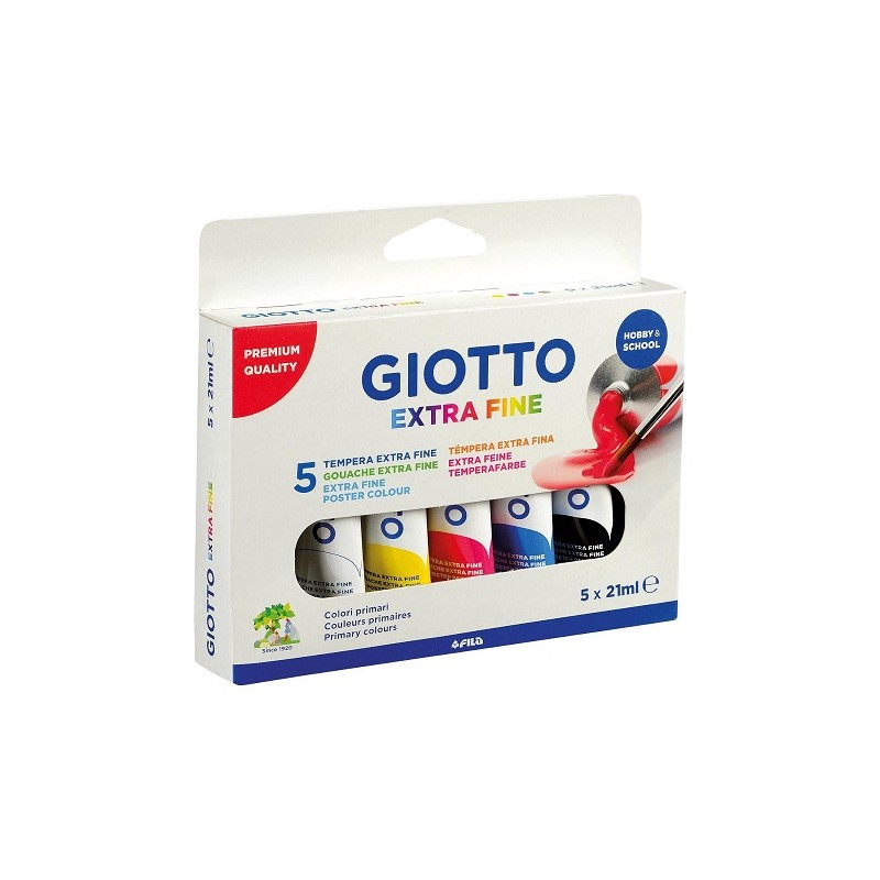 TEMPERA 5 COLORI GIOTTO ml.21