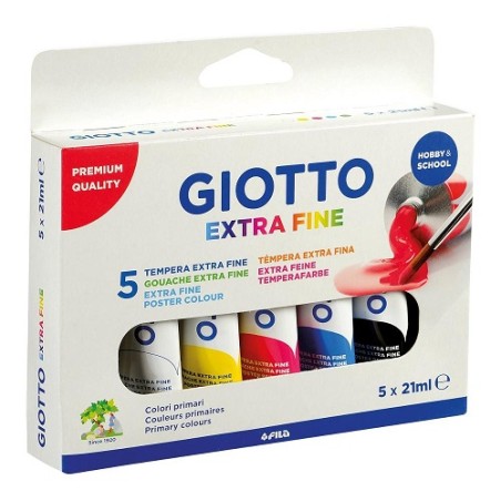 TEMPERA 5 COLORI GIOTTO ml.21