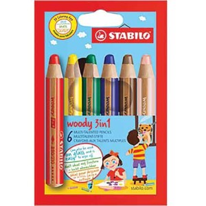 STABILO WOODY - 6 COLORI