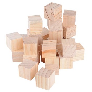 CUBETTI LEGNO NATURALE Cm.1,5 - Pz.50