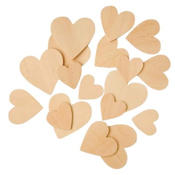 DECORI LEGNO CUORE pz.100