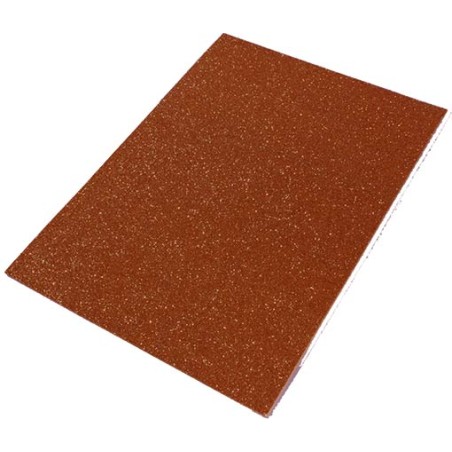 GOMMA CREPLA GLITTER 40x60 - MARRONE