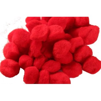 POM POMS ROSSO Ø 25 mm. pz.35