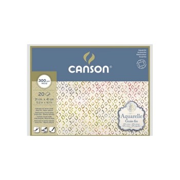 AQUARELLE CANSON 23x31 20 fg. 300 gr GF