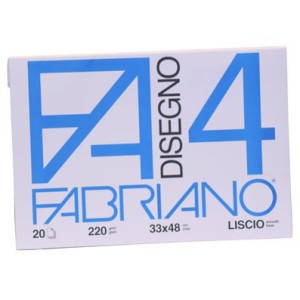 BLOCCO FABRIANO F4 33x48 gr.220 ff.20 Liscio