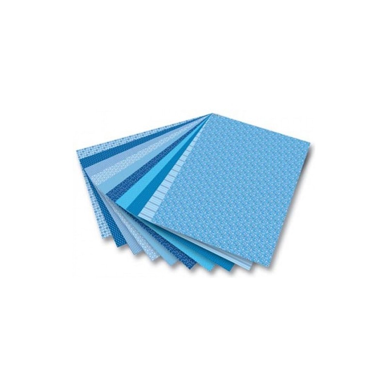 BLOCCO MOTIVI AZZURRO Cm.24x34 gr.80/130/270 fg.30