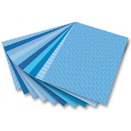 BLOCCO MOTIVI AZZURRO Cm.24x34 gr.80/130/270 fg.30