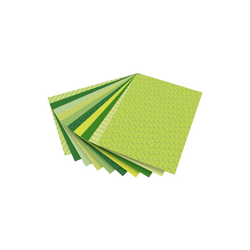 BLOCCO MOTIVI VERDE Cm.24x34 gr. 80/130/270 fg.30