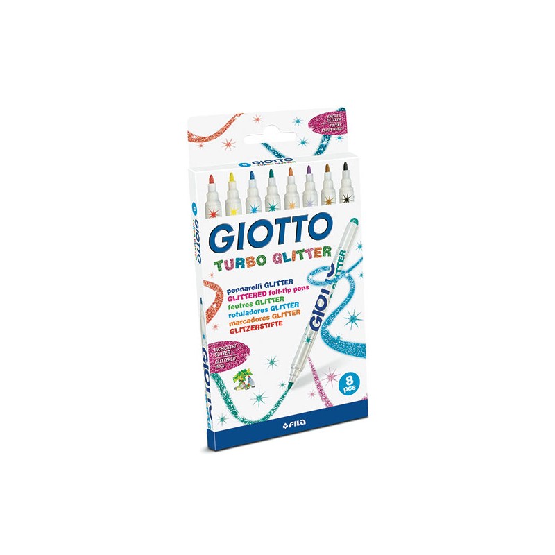 TURBO GLITTER GIOTTO DA 8 COLORI