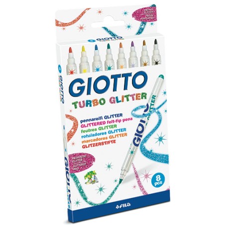 TURBO GLITTER GIOTTO DA 8 COLORI