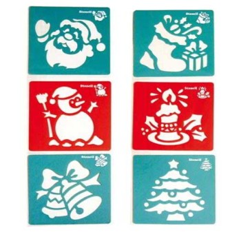 6 STENCIL PVC 14x14 - NATALE