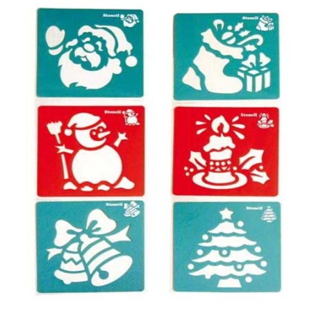 6 STENCIL PVC 14x14 - NATALE