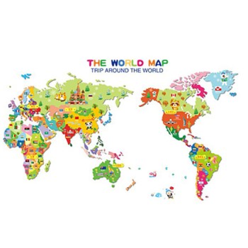 STICKER MAPPA DEL MONDO 95X99