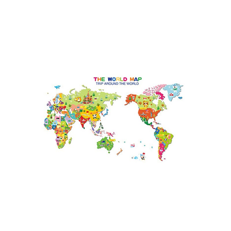 STICKER MAPPA DEL MONDO 95X99