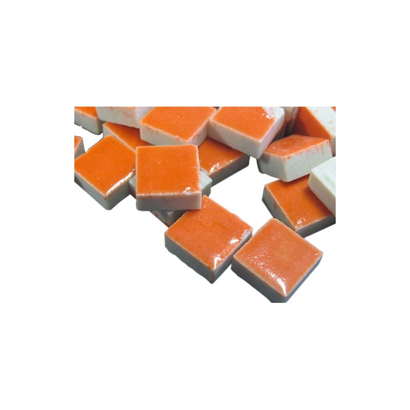 MOSAICO CERAMICA pz.50 cm.1x1 - ARANCIO