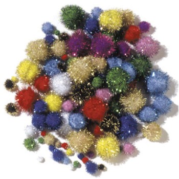 POM POMS GLITTER pz.100