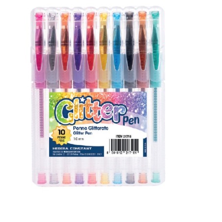 PENNE GEL GLITTER 10 COLORI