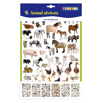 STICKERS ANIMALI pz.300