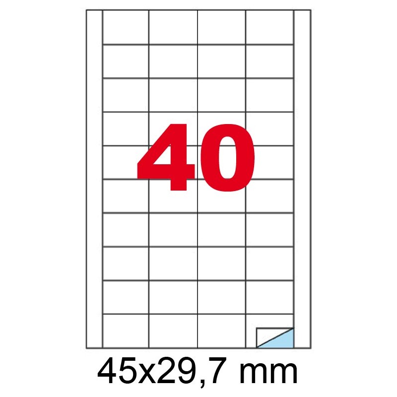 ETICHETTE ADESIVE A4 - 45x29,7  Pz.400