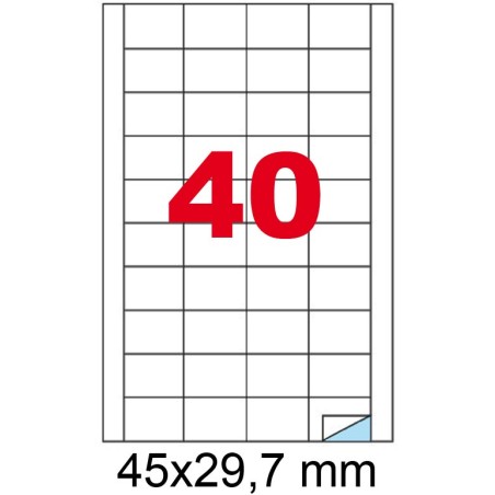 ETICHETTE ADESIVE A4 - 45x29,7  Pz.400