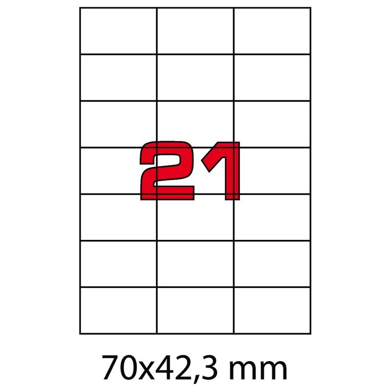 ETICHETTE ADESIVE A4 - 70x42  Pz.210