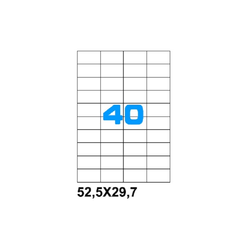 ETICHETTE ADESIVE A4 52,5x29,7 pz.400