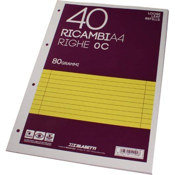 RICAMBI A4  RIGA UNICA+M