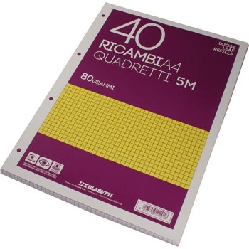 RICAMBI A4 QUADRETTO mm.5