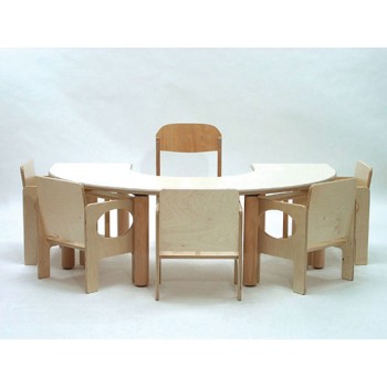 TAVOLO PAPPA SEMITONDO MAGNOLIA CM.140x90x46 H.